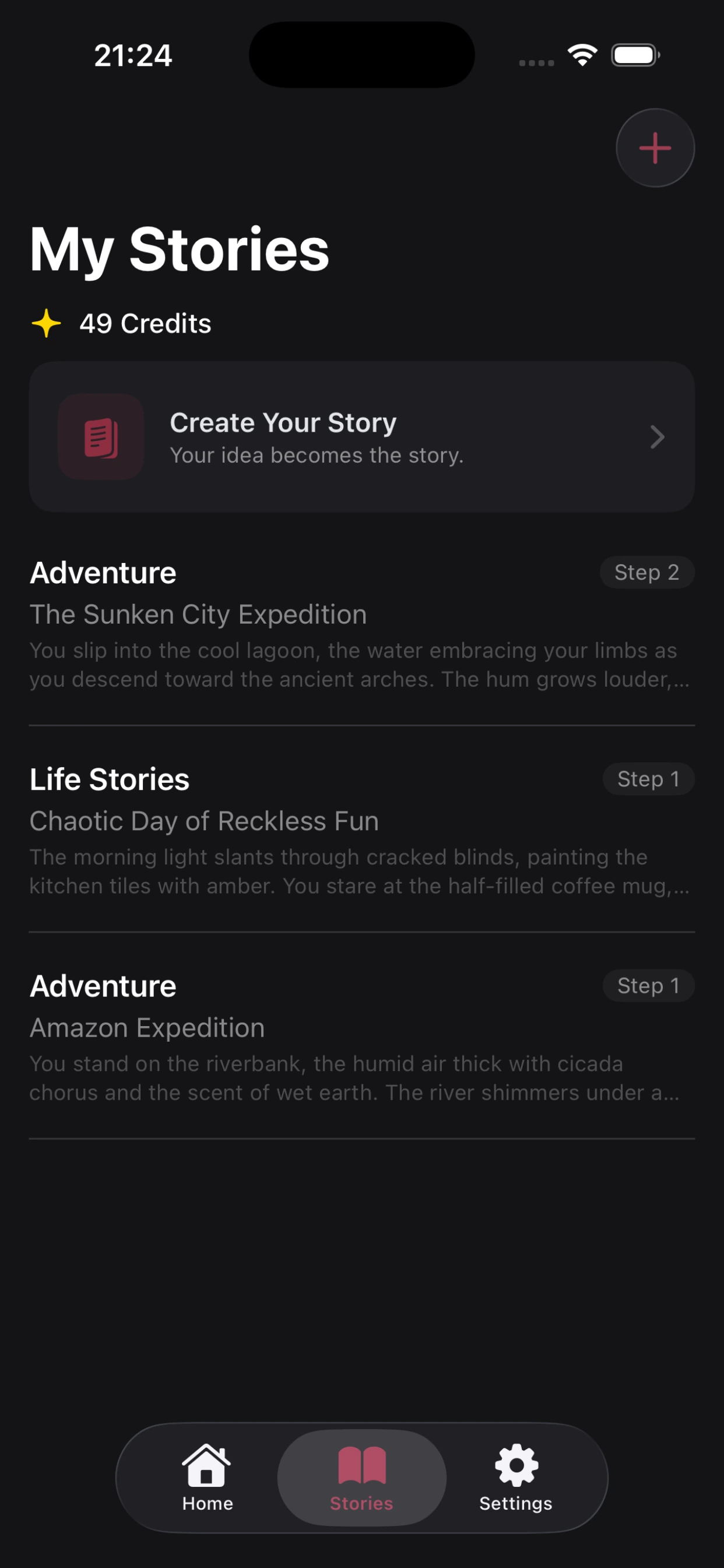 Poeysia Storytelling continue screen